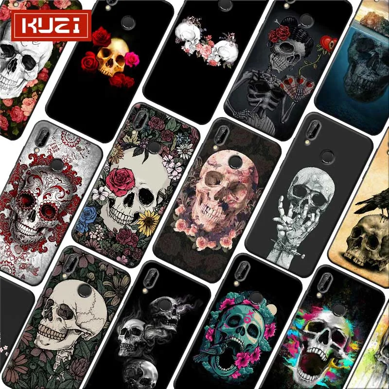 

Retro Style Flower Skull Soft Silicone Phone Case for xiaomi redmi note 7 k20 pro 7 note 5 6 4x 7a