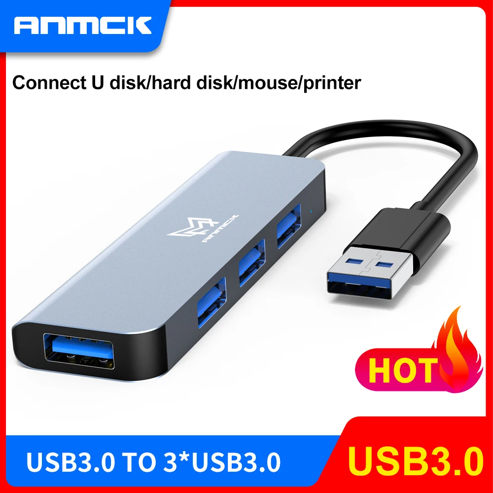 USB-концентратор Anmck 3 0 дюйма 4 USB-порта USB 2 | Компьютеры и офис