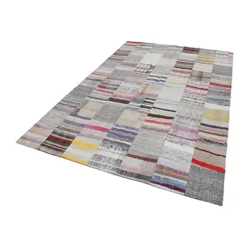 

202x298 Cm Beige Handmade Rugs Patchwork Rug-7x10 Ft