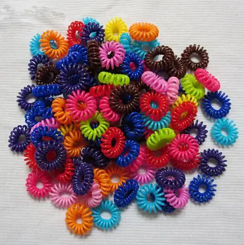 1PCS Transparent Telephone Wire Elastic Hair Bands Plastic Rubber Bands Spring Gum For Hair Ties Hairband Hair Accessories Hot