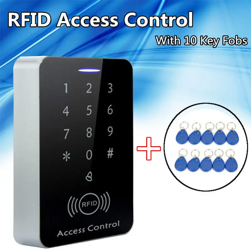 Профессиональные RFID Система контроля доступа безопасности входной двери сильная анти-помех расстояние индукции замок+ 10 шт. брелки