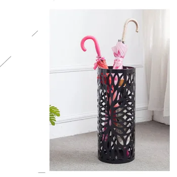 

Hollow Umbrella Holder Anti-rust Metal Umbrella Organizer Up to 8 Capacity for Home Office Restaurant(White)