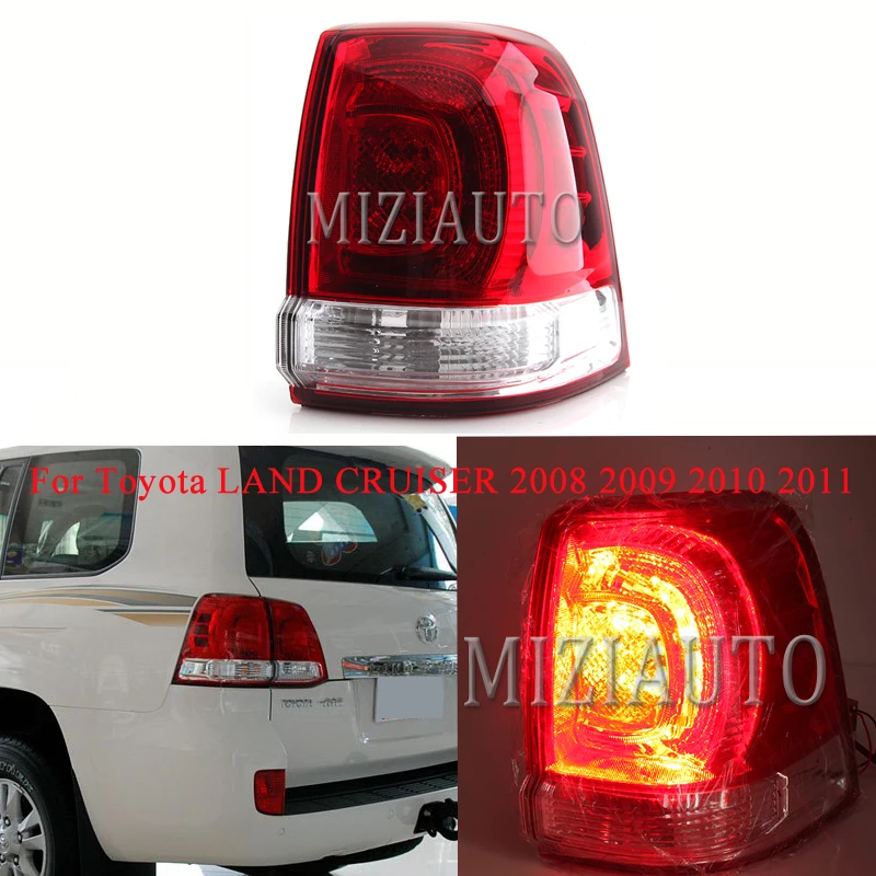 

MIZIAUTO 1PCS Rear tail lights Out side For Toyota LAND CRUISER 2008 2009 2010 2011 Outside Tail lamps Rear Bumper Light