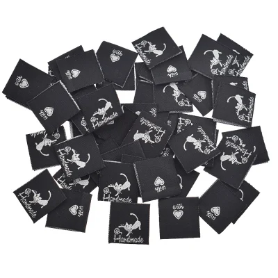 50pcs/pack Handmade Washable Cloth Garment For Labels Accessories DIY Sewing Crafts Tags Bags Decor Accessories - Color: 4