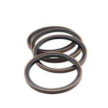 

4pcs Square Copper Powder Ring SPG Hydraulic Cylinder Piston Rod Combination Seal PTFE