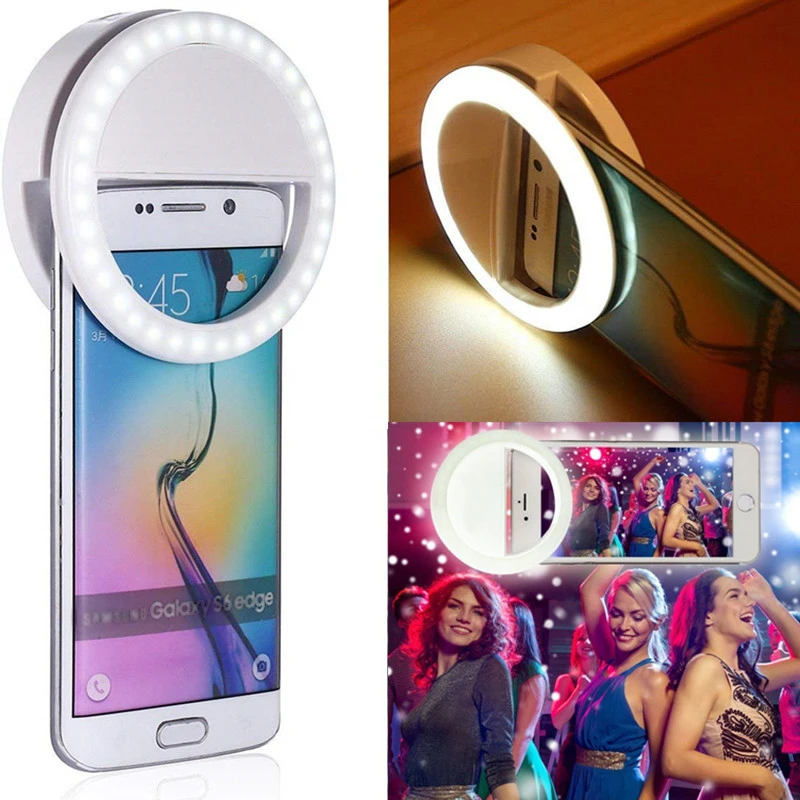 Anillo de luz Led para selfi, aro luz para móvil, Clip para Selfie para iPhone y Samsung|Lentes de teléfono móvil| - AliExpress