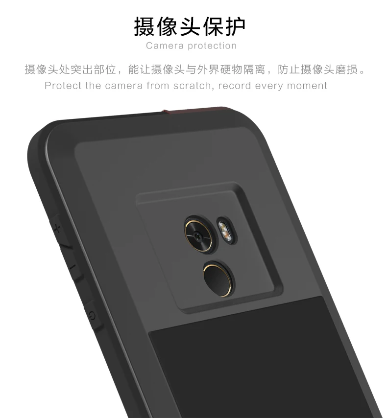 Алюминиевый металлический чехол LOVE MEI для Xiaomi mi x, мощный защитный противоударный водонепроницаемый чехол для Xiaomi mi x Capa Coque