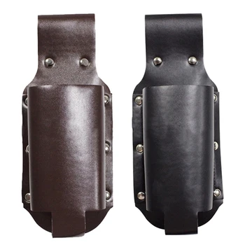 

Beer Bottle Holster Holder Portable PU Leather Hands Free for Camping Drinks Home Storage & Organization 21.5x8.5cm TB Sale