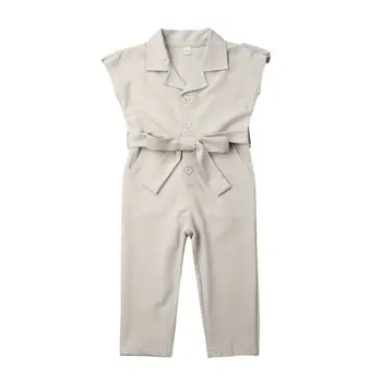 

Elegant Girls Rompers Newborn Baby Girls Sleeveless Romper Jumpsuit Playsuit Overalls Clothes Outfits Solid Toddler Jumpsuit
