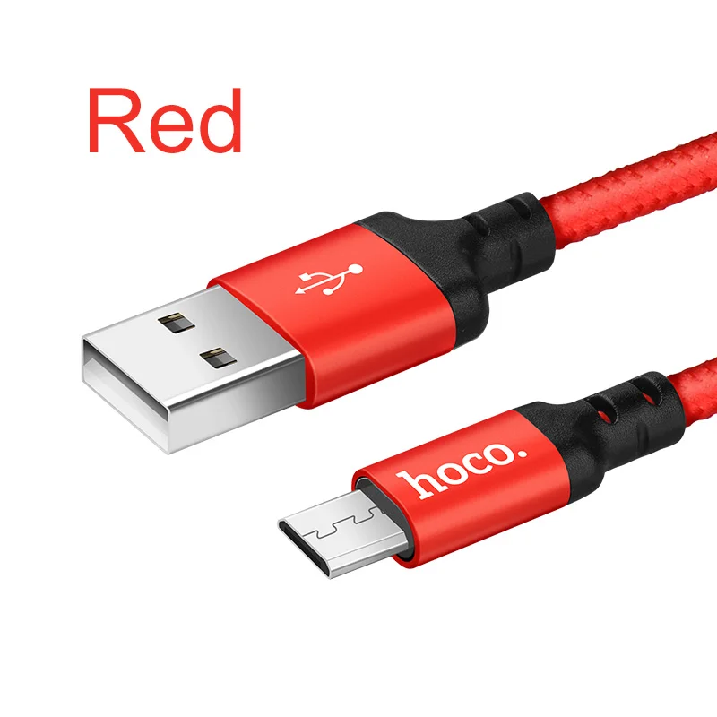 Micro usb type C кабель для зарядки телефона 2 м 1 м 5 в 2 а быстрое зарядное устройство USB кабель для передачи данных для samsung Xiaomi huawei кабель для Android - Цвет: Red