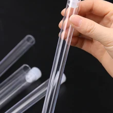 Test-Tube Vial Experiment-Supplies Clear Lab Plastic Round-Bottom 15x150mm with Cap Office-Lab