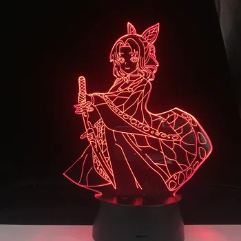 

SHINOBU KOCHO 3d LED ANIME LAMP DEMON SLAYER KIMETSU NO YAIBA 16 Colors Remote Control Change Led Night Light Home Decor Gift