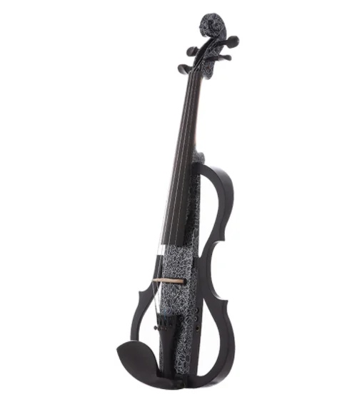 Full Size 4/4 Violin Multi Colored Solid Wood Acoustic / Electric Violin Kit with Ebony Fittings
