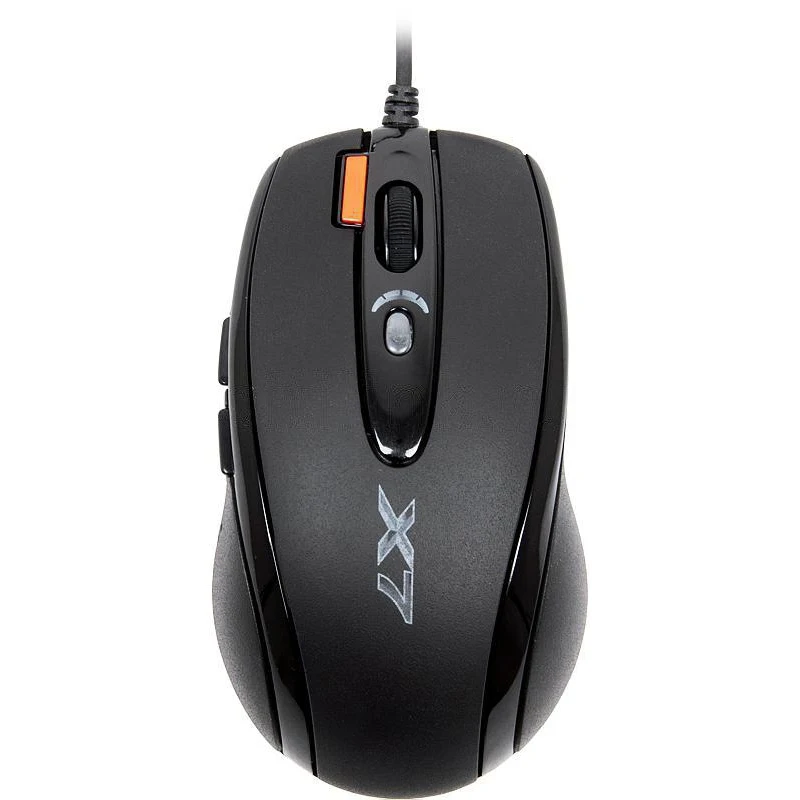 Мышь A4 X-718BK черный оптическая(3200dpi) USB1.1 игровая(6but