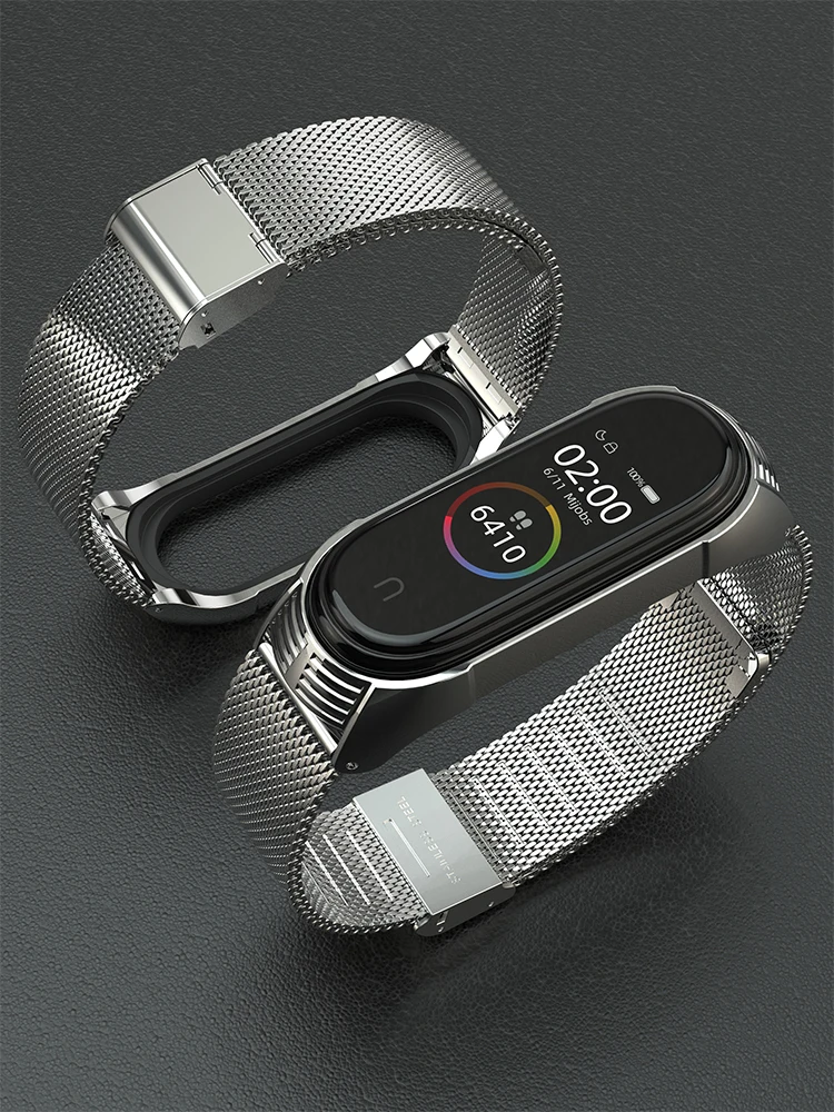 Металлический ремешок Mi Band 5 4 для браслета Xiaomi 3 Безвинтовой браслет из