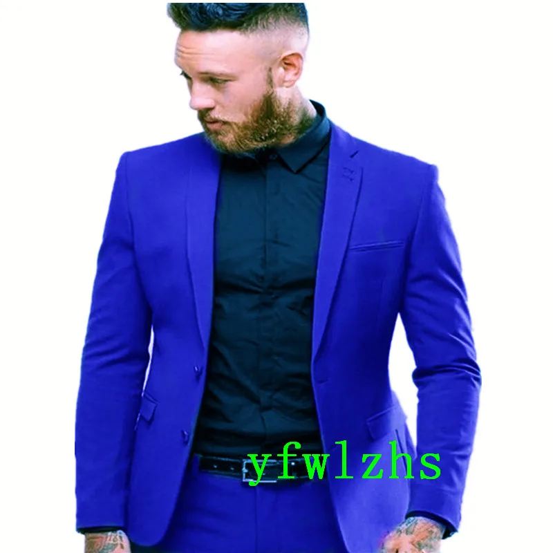 

Handsome Two Buttons Groomsmen Notch Lapel Groom Tuxedos Men Suits Wedding/Prom Best Blazer ( Jacket+Pants+Tie) B514