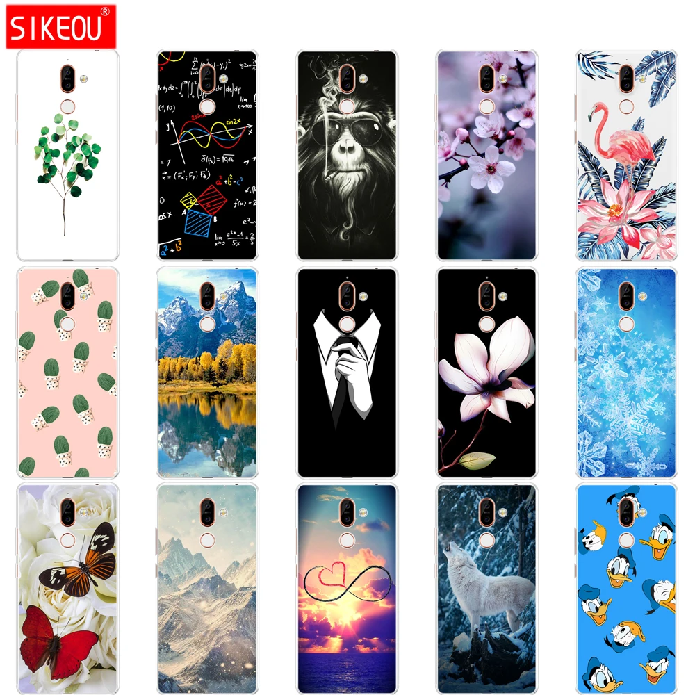 silicone case For Nokia 7 Plus Case Cover Nokia7 TA-1046 cover Phone Soft TPU coque protective Shell |