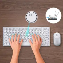 1200 dpi оптическая беспроводная клавиатура и мышь Эргономичный дизайн Поддержка Plug And Play Бесшумная серия Беспроводная клавиатура мышь набор