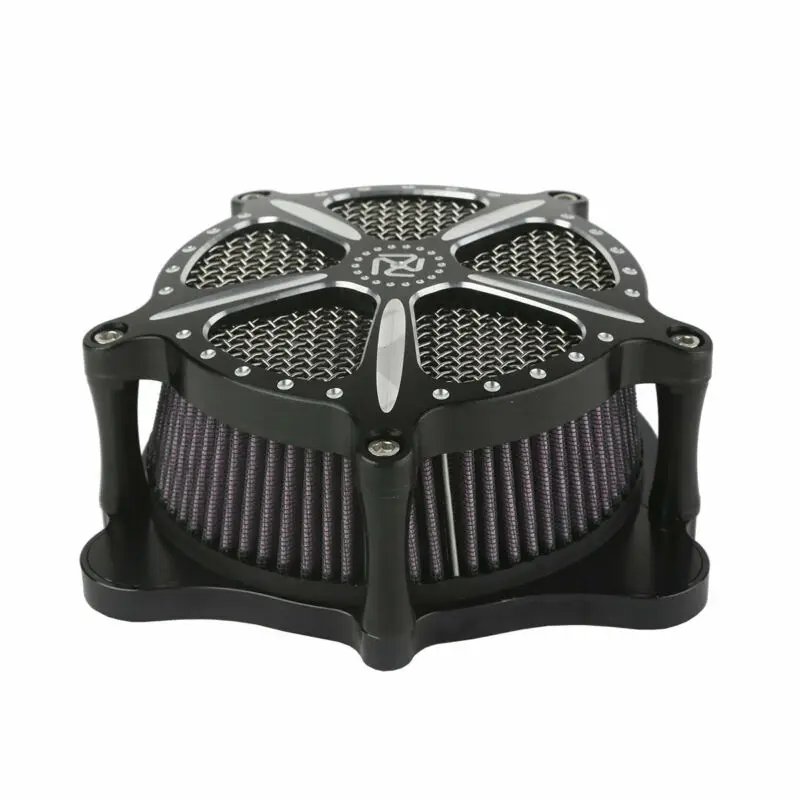 Mtorcycle черный очиститель воздуха с ЧПУ для Harley Touring Electra Street Glide Road King 08-16 15