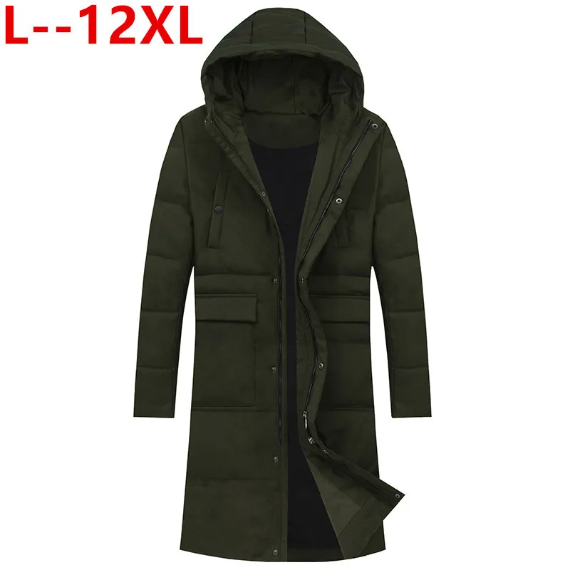 12XL 10XL 8XL 6XL 5X мужские Длинные парки hombre invierno, зимняя мужская куртка, повседневные парки, пальто с хлопковой подкладкой, Мужская Толстая теплая куртка