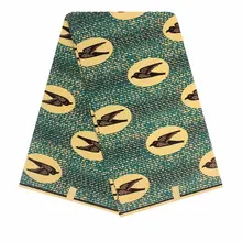 Анкара Африканский воск печати ткань реальный, настоящий воск хлопок 6 ярдов Diy шитье нигерийская ткань для африканские платья 100642