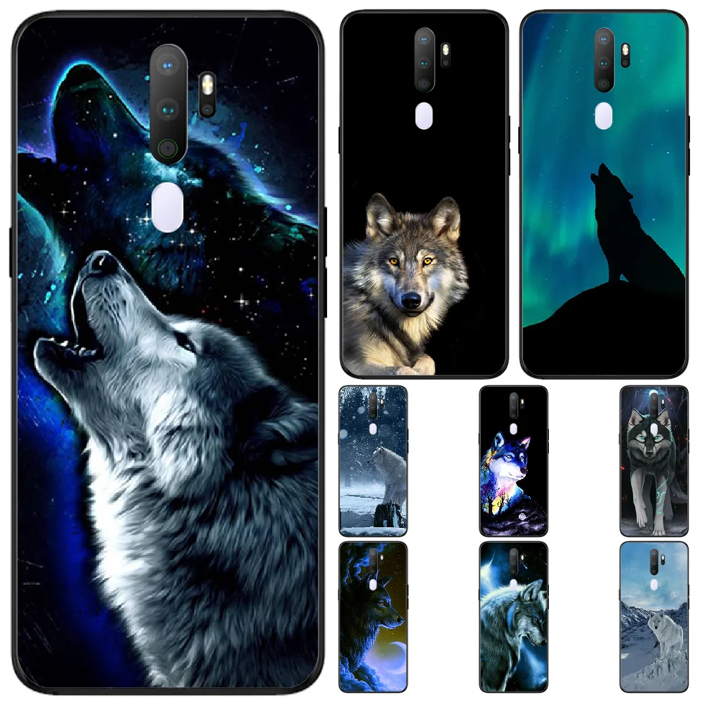 Мягкий резиновый чехол из ТПУ для телефона BaweiTE Animal white snow wolf Black OPPO A83 1 71 72018 5S X5S X7 1K
