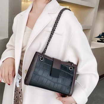 

Hong Kong Style Retro Bag Women's 2020 Autumn and Winter New Fashion Shoulder Underarm Bag Texture Crossbody Small Square Bag