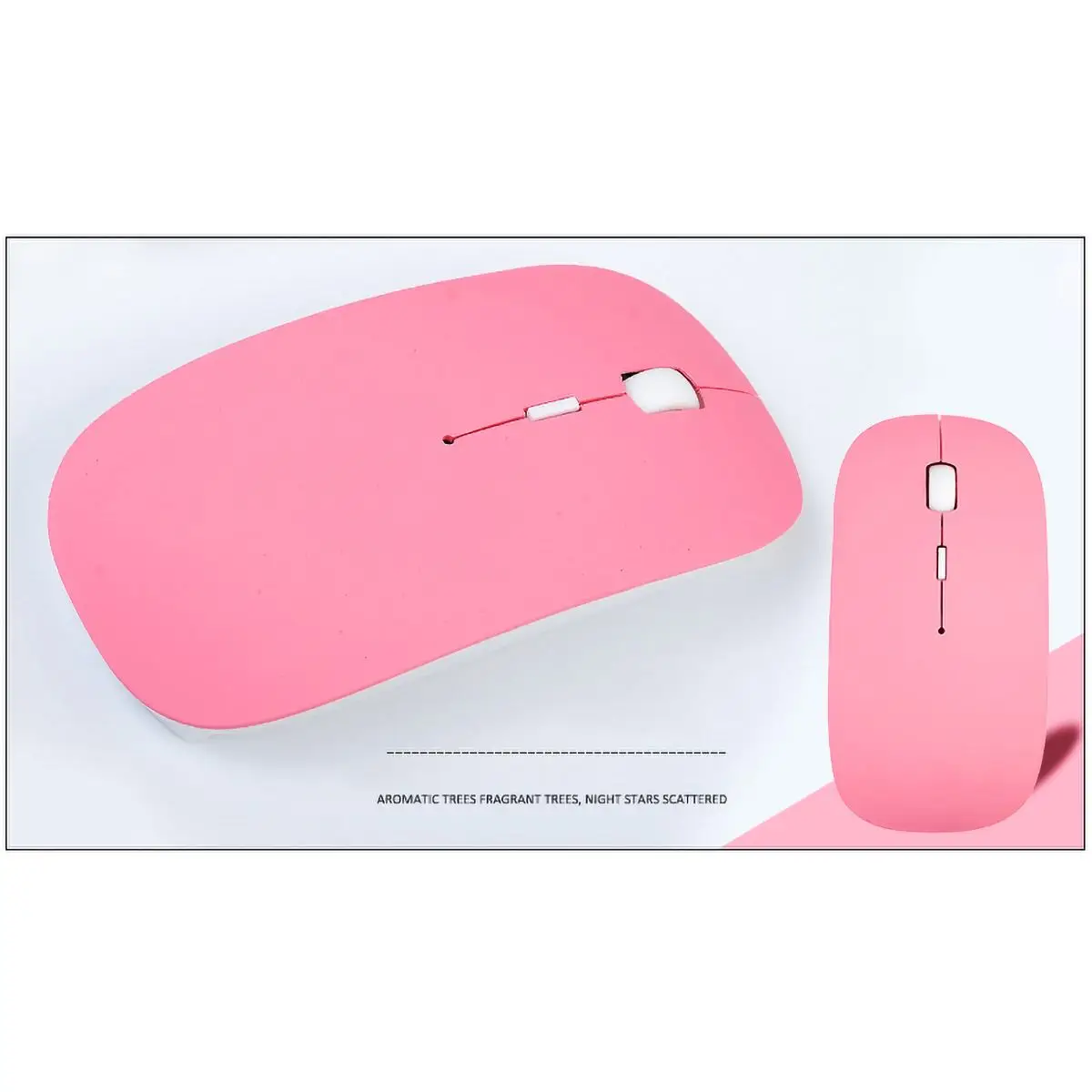 2,4G беспроводная мышь для ноутбука, настольная Бесшумная мышь s для ноутбука, Мини Портативная оптическая мышь 1600 dpi с usb-приемником - Цвет: Pink