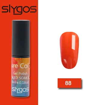 SLYGOS 6 мл УФ-гель для ногтей Топ УФ Led гель Осенняя Серия Тыква трава зеленый шоколад цвет Лак удаляющийся замачиванием гель лак - Цвет: 88