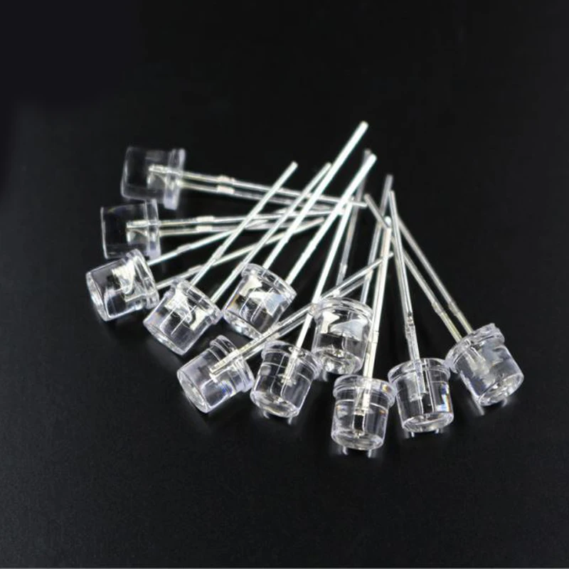 

F5 5 мм Ультра яркий квадратный Круглый прозрачный зеленый/желтый/синий/белый/красный/Теплый светодиодный светильник лампа излучающий Диод комплект DIY