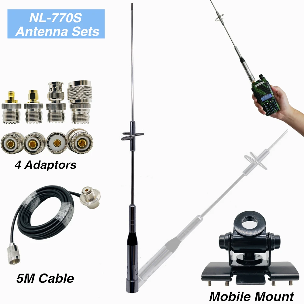 Автомобильный радиоприемник Nagoya NL 770S Walkie Talkie антенна + коаксиальный кабель 5 м
