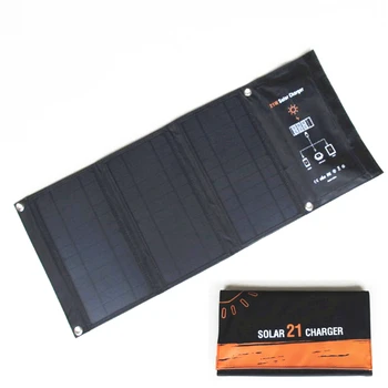 

21W Hifi power Solar charger Solar Panel with Dual USB Port Waterproof Foldable Solar Cells for Smartphones Tablets and Camping