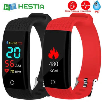 

B12 Smart Wristbands Bracelet Heart Rate Fitness Waterproof Clock Pressure Measurement Smart Band Pedometer Bracelet in Russian
