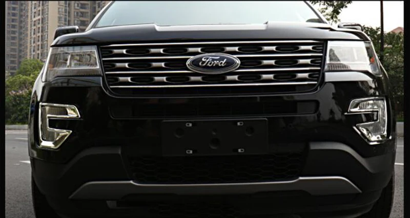 Для ford explorer передняя противотуманная фара капот с блестками Декоративная полоса специальные аксессуары светильник рамка декоративные аксессуары