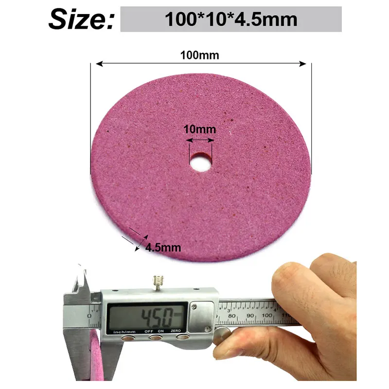1pc 4.5mm LANNERET пила цепная электрическая Алмазная точилка шлифовальное колесо 100 мм толщиной 3,2/4,5 мм Резка и с полирующей кромкой цепной пилы зубов - Наружный диаметр: 1pc 4.5mm