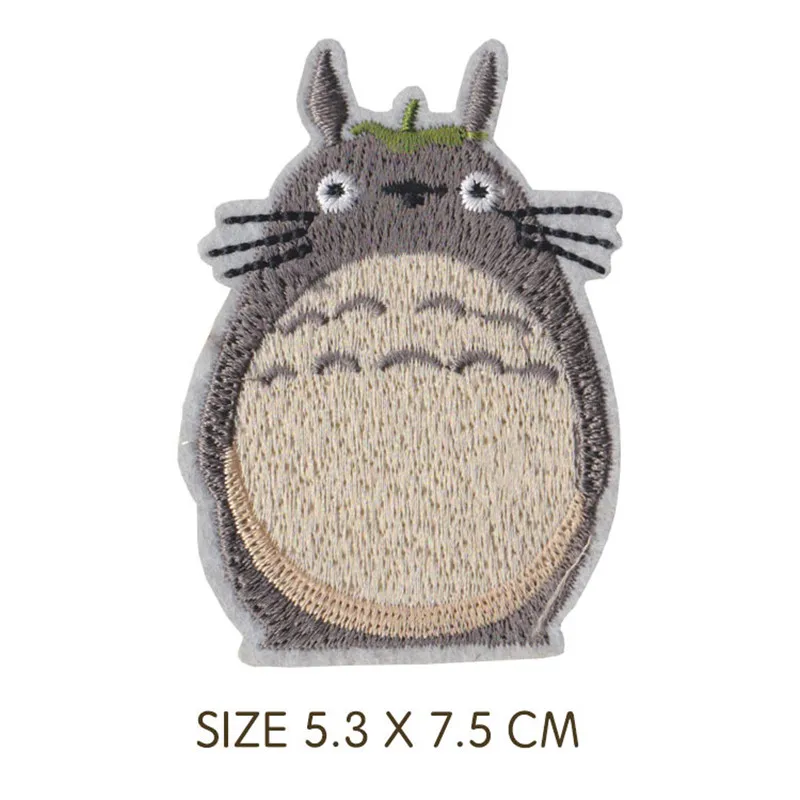 Cartoon My Neighbor Totoro Animal Patches for Clothes Merry-go-round rabbit Embroidery Appliques Child Clothing Accessories | Дом и сад