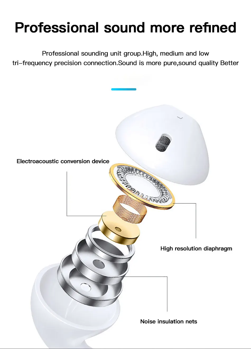 !ACCEZZ Type C In-Ear Earphone Wire Control For Xiaomi Mix 3 Samsung S10 Huawei P30 P20 Phone Support Answer Call Music Earphone With Mic (7)