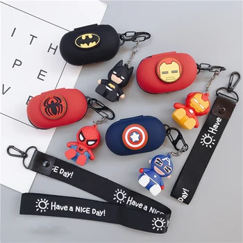 

Cool Cartoon Silicon Cover for Samsung Galaxy Buds 2019 Case Wireless Headphone Bag Bluetooth Earphone Skin Charging Box Lanyard