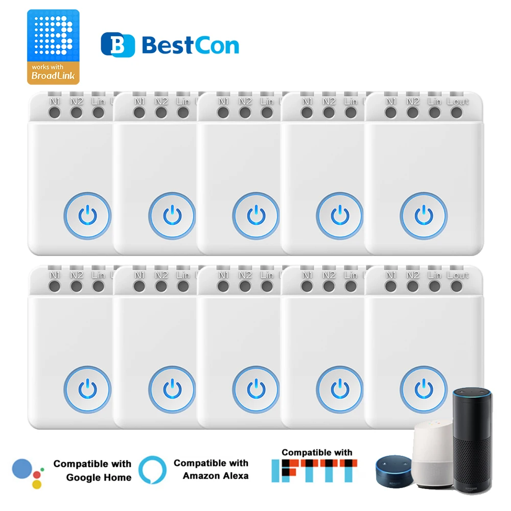 Беспроводной смарт выключатель BroadLink BestCon MCB1 Wi Fi 10 шт.|Модули для умного дома| |