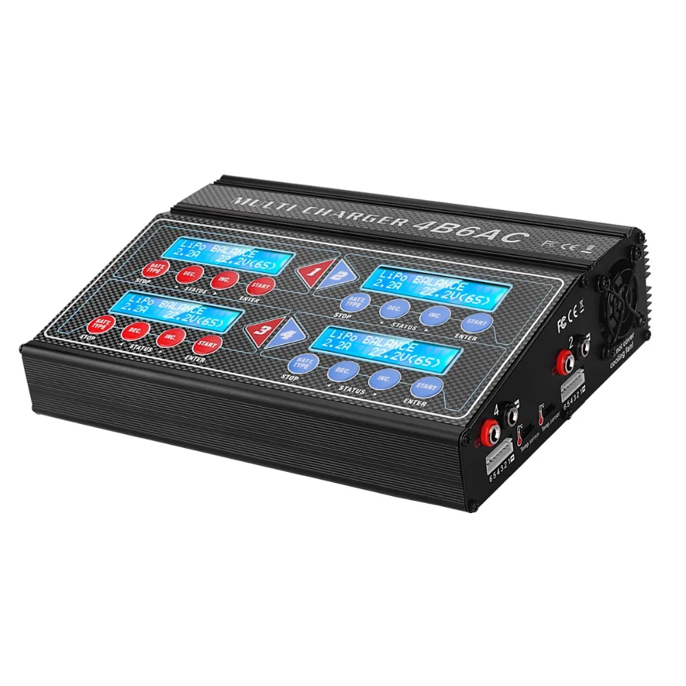 US $242.10 HTRC 4B6AC RC Charger Quattro 80W 6A Professional RC Balance Charger Discharger For MultiChemistry Battery BuiltIn AC