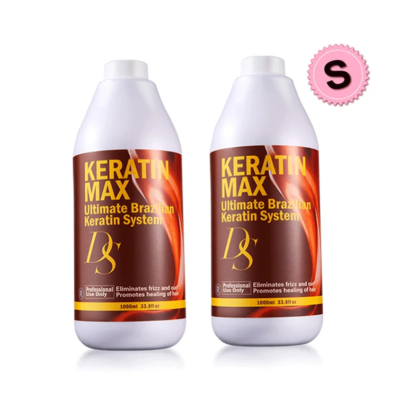 

Free Shipping 1000ml 8% Formalin Brazilian Keratin Treatment Hair Straightener curly hair Products Make Smoothing Shiny Hair