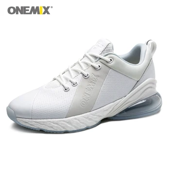 

ONEMIX Air Cushion Mens Running Shoes Nice 270 Winter Leather Shock Absorption Midsole for Sneakers Womens Outdoor Jogging Shoes