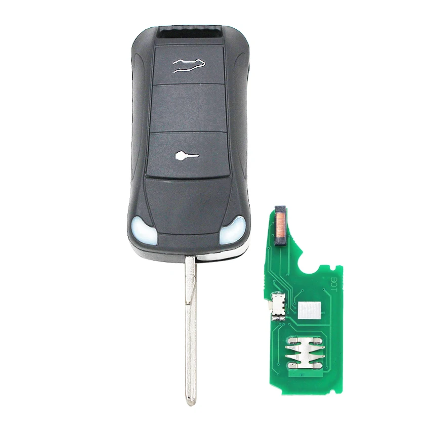 Дистанционный ключ-брелок от машины 2 кнопки 315 МГц или 433 с чипом ID46 для Porsche Cayenne K37009 (16)