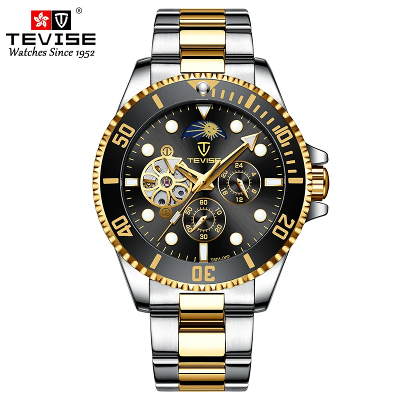 Men Watch TEVISE T801-002 Drop Shipping Top Brand Men Mechanical Watch Automatic Fashion Luxury Stainless Steel Male Clock 2020 (7)