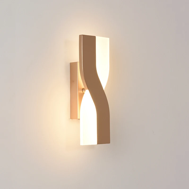  Rear Modern creative bedroom bedside lamp personality aluminum led living room wall light 360 ° rot - 32869793650