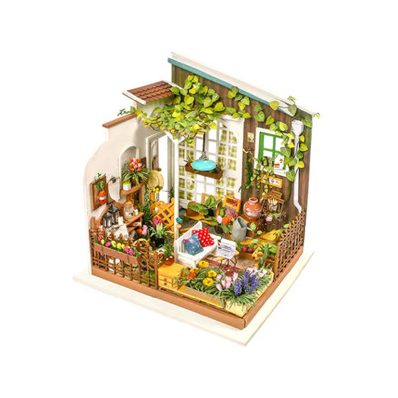 

Children'S Educational Toy Assembled Small House Model Birthday Handmade DIY Creative Gift Decoration Sunshine Garden Women's