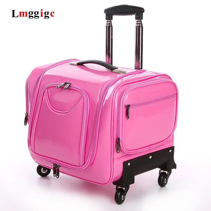 Профессиональный косметический чехол на колесиках сумка для багажа макияжа