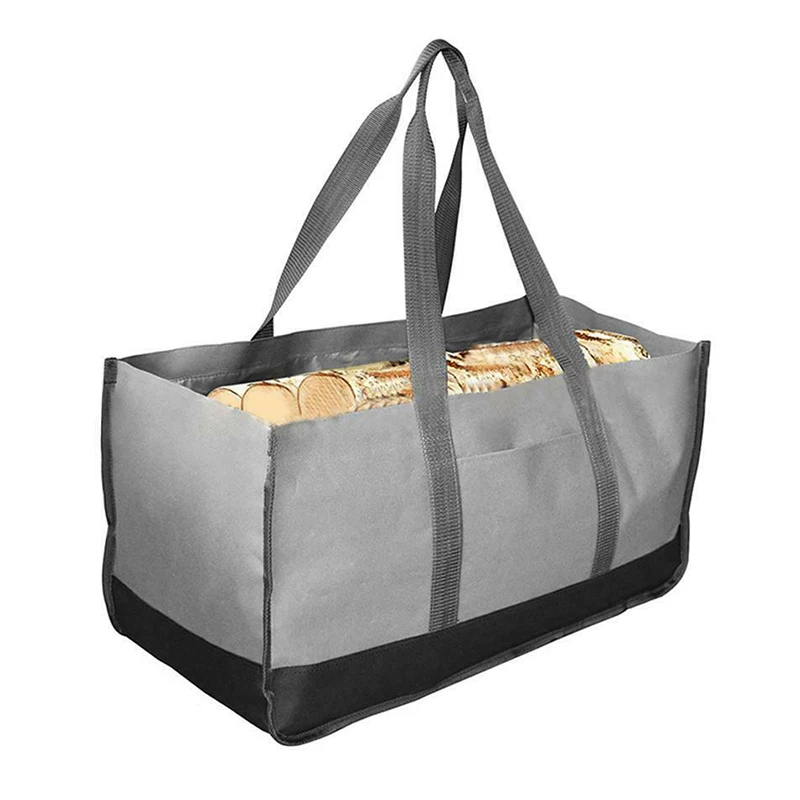 gray Портативный держатель дров сумка для хранения большой емкости Сумка для кемпинга Крытый камин SLC88 - Цвет: gray