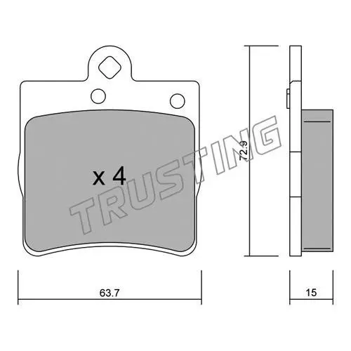 К-т торм. колодок Re CHR Crossfire, MB C(W203) TRUSTING 352.0
