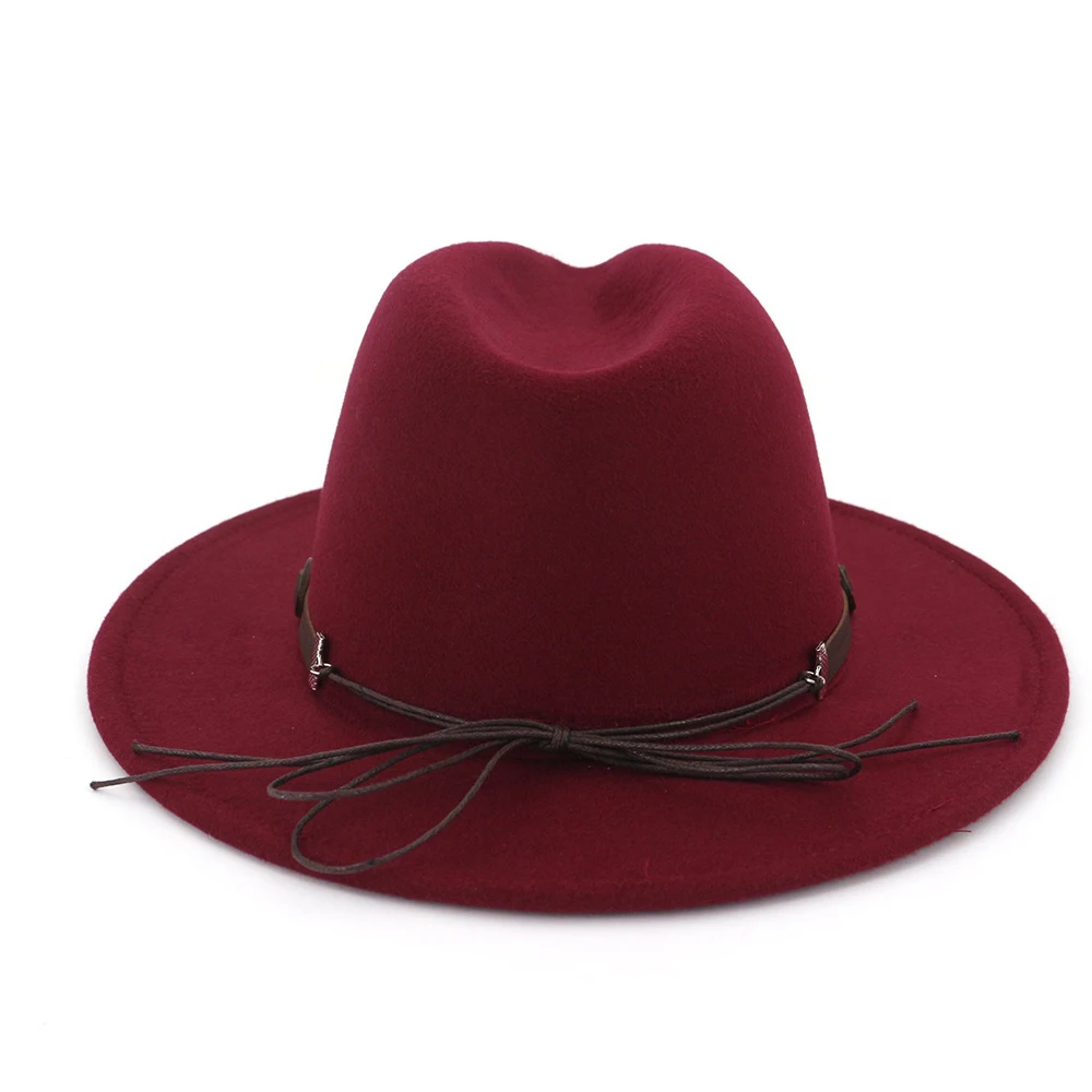 Мужская и Женская шерстяная шляпа Fedora широкая шляпа церковная шляпа Уличная Повседневная шляпа